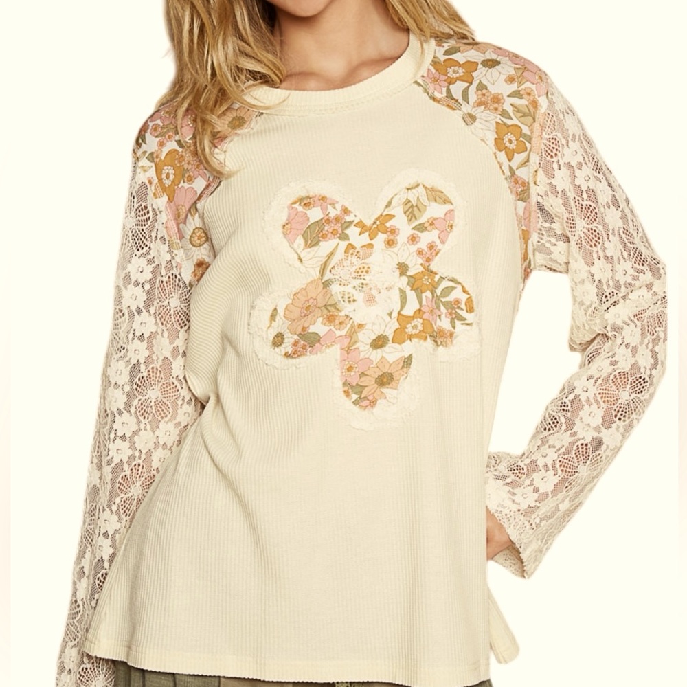 Floral Lace Long Sleeve Top
